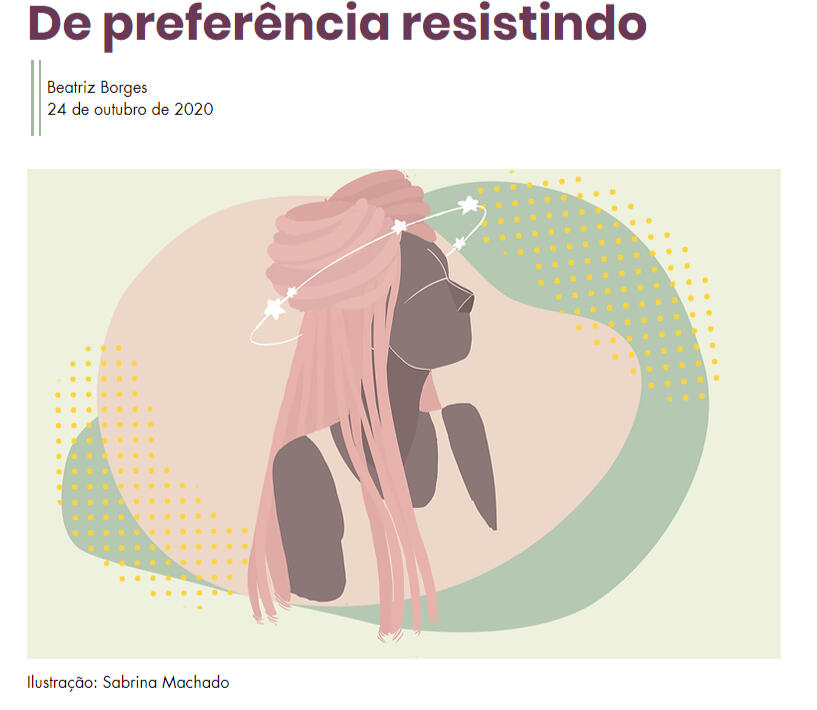 Ilustração editorial &quot;Mulheres Faladas&quot; (2020)